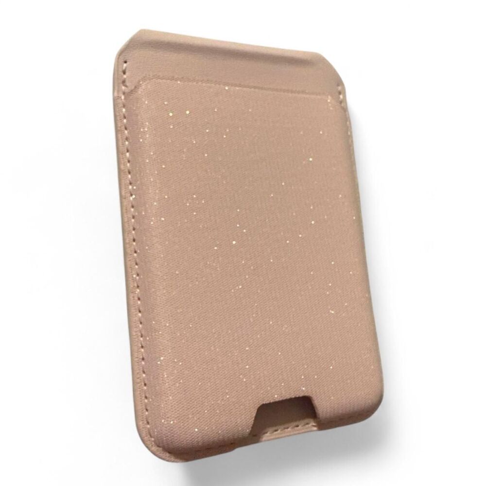 NWT Pink Glitter MagSafe Magnetic Wallet Card Holder Stand